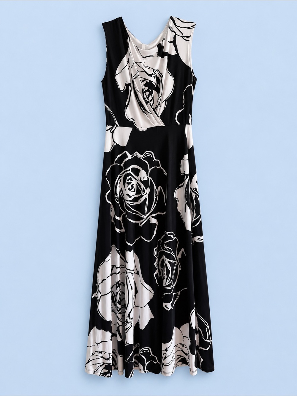 Gilli USA Black & White Floral Maxi Dress